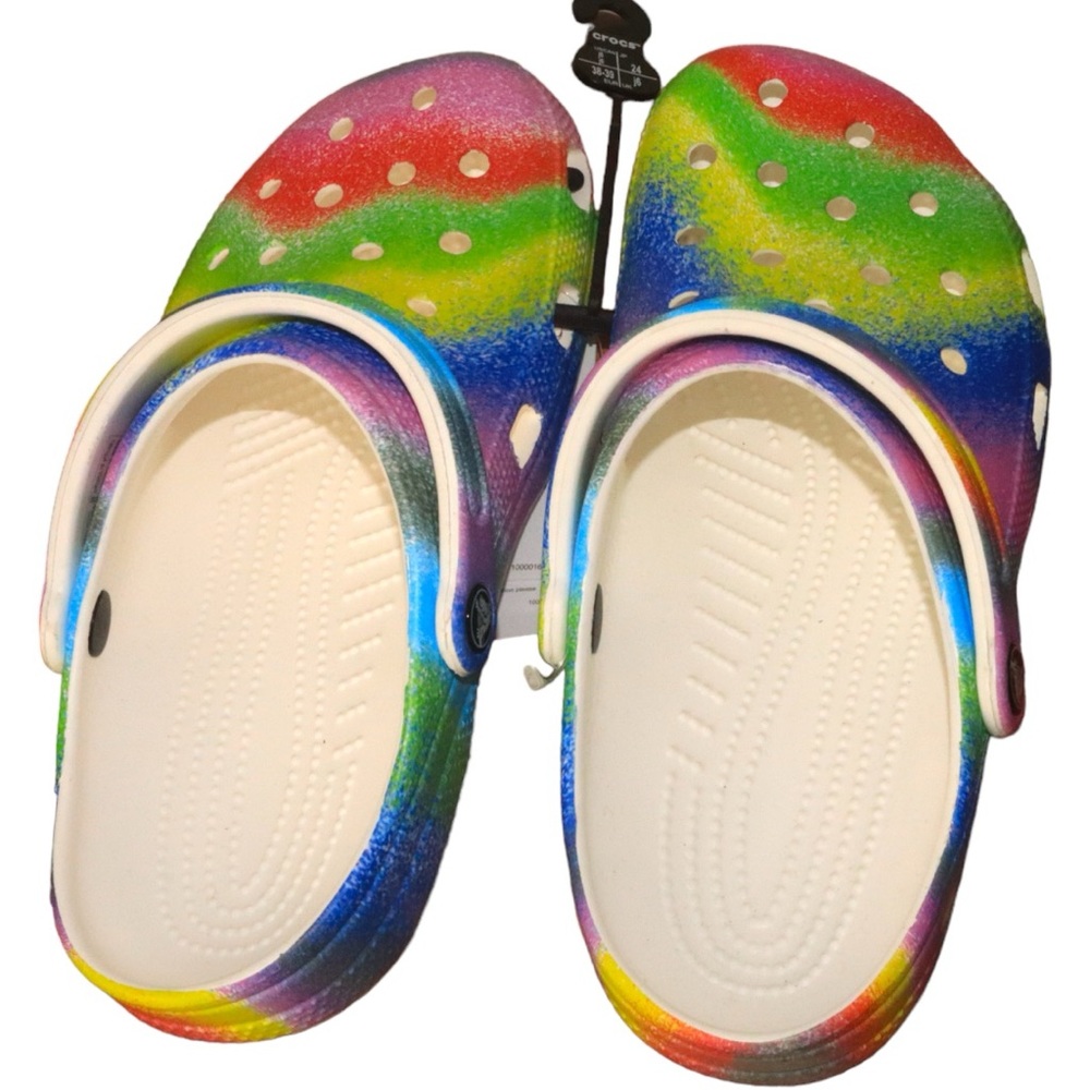 Crocs Classic Spray Dye Clog Size 6